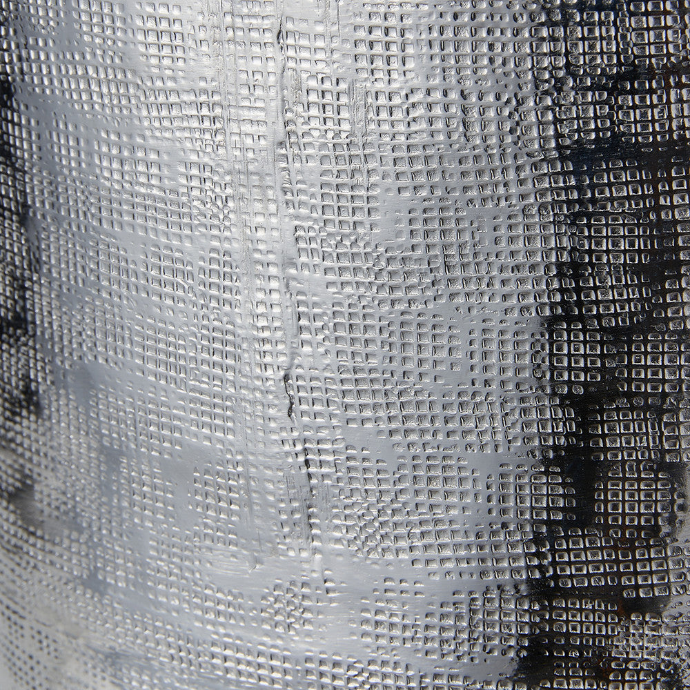 Zuri Shiny Silver Metal Pot Table Lamp Base | Large